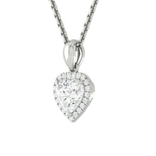 Load image into Gallery viewer, Lucce Montevalle Heart Necklace Natural Diamond 0.30ct F VS1 GIA Platinum