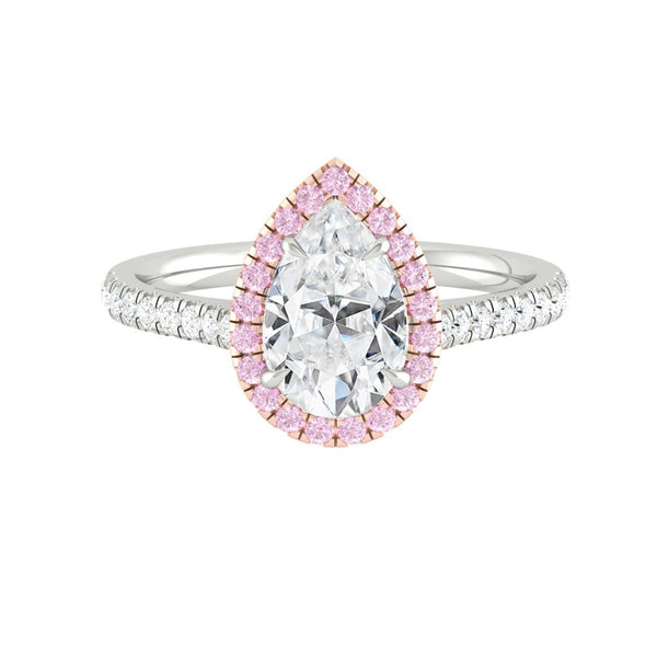 Lucce Montevalle Pear Rosé Moissanite