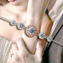 Load image into Gallery viewer, Lucce Montevalle Rosé Round Bracelet Lab Diamond 0.79ct D VVS2 Id IGI 18K White & Rose Gold