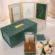 Load image into Gallery viewer, Lucce Fiore Infinity Necklace Natural Diamond 0.70ctw (0.50ct E VS2 Ex GIA Center Stone) Platinum