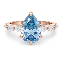 Load image into Gallery viewer, Lucce Paula Pear Ocean Blue Diamond
