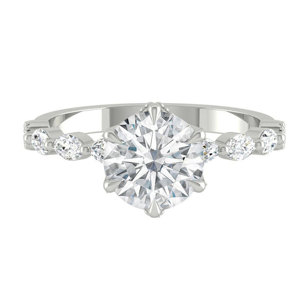 Lucce Paula Round Moissanite