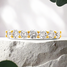 Load image into Gallery viewer, Lucce Rivera 7-Stone 0.77CTW Lab Diamond 18K Yellow Gold