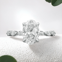 Load image into Gallery viewer, Lucce Paula Oval Lab Diamond 2.00ct D VS1 Ex IGI Platinum