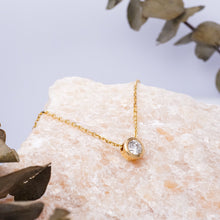Load image into Gallery viewer, Lucce Carla Round Necklace 0.25CT Lab Diamond 14K Yellow Gold