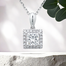 Load image into Gallery viewer, Lucce Montevalle Princess Necklace Lab Diamond 1.04ct D VS1 Ex IGI Platinum