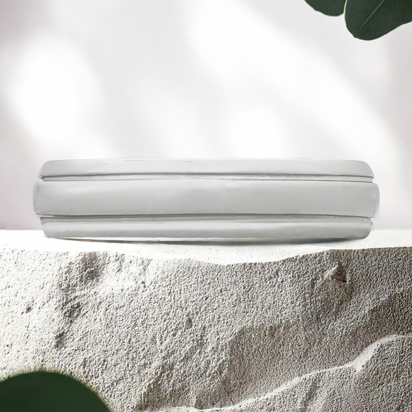 Lucce Abbraccio Polished 5mm 14K White Gold