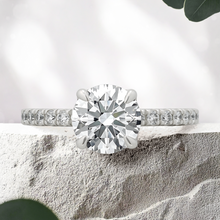 Load image into Gallery viewer, Lucce Lucia Pavé 4-Prong Round Diamond