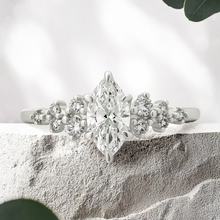 Load image into Gallery viewer, Lucce Ellia Marquise Lab Diamond 0.52ct D VVS2 IGI 14K White Gold
