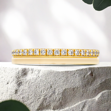 Load image into Gallery viewer, Lucce Ezra Eternity 0.34CTW Natural Diamond 14K Yellow Gold