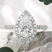 Load image into Gallery viewer, Lucce Montevalle Pear Lab Diamond 1.50ct D VVS1 Ex IGI 18K White Gold