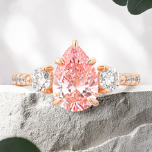 Load image into Gallery viewer, Lucce Sophia Siena Pavé Pear Rosé Pink Diamond