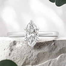 Load image into Gallery viewer, Lucce Lucia Marquise Lab Diamond 0.77ct D VVS2 IGI 14K White Gold