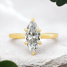 Load image into Gallery viewer, Lucce Verona Marquise Lab Diamond 1.46ct D VVS2 Ex IGI 14K Yellow Gold