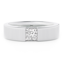Load image into Gallery viewer, LUCCE Princess cut Single Diamond Wedding Ring in Gold or Platinum