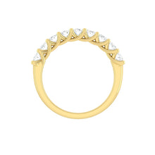 Load image into Gallery viewer, oval cut wedding band yellow gold