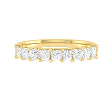 Load image into Gallery viewer, Lucce Rivera 9-stone Princess 0.90ctw Lab Diamond 14K Yellow Gold