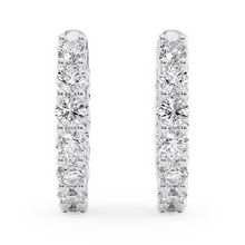 Load image into Gallery viewer, Lucce Rivera Eternity Hoop Earrings Diamond