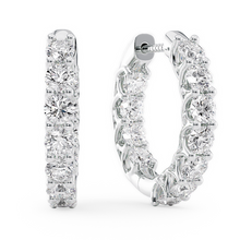 Load image into Gallery viewer, Lucce Rivera Eternity Hoop Earrings Diamond