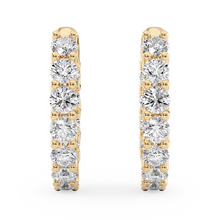Load image into Gallery viewer, Lucce Rivera Eternity Hoop Earrings Diamond