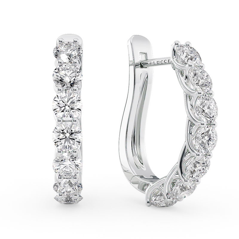 Lucce Rivera Hoop Earrings Diamond