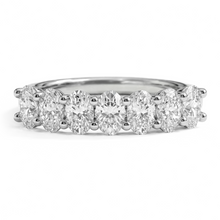 Load image into Gallery viewer, Lucce Rivera 7-Stone Oval 1.26ctw Lab Diamond 18K White Gold