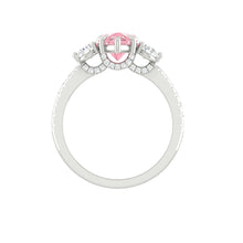 Load image into Gallery viewer, Pink Diamond Engagement Ring with Three Stone Design Philippines