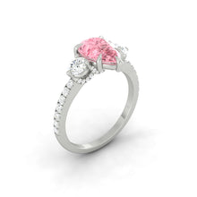 Load image into Gallery viewer, Pink Diamond Engagement Ring with Three Stone Design Philippines