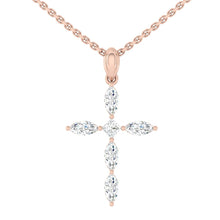 Load image into Gallery viewer, Lucce Saved Cross Diamond Necklace