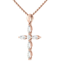 Load image into Gallery viewer, Lucce Saved Cross Diamond Necklace
