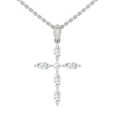 Load image into Gallery viewer, Lucce Saved Cross Diamond Necklace