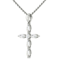 Load image into Gallery viewer, Lucce Saved Cross Diamond Necklace