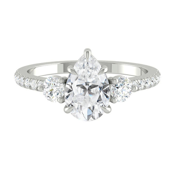 Lucce Siena Pavé Pear Moissanite