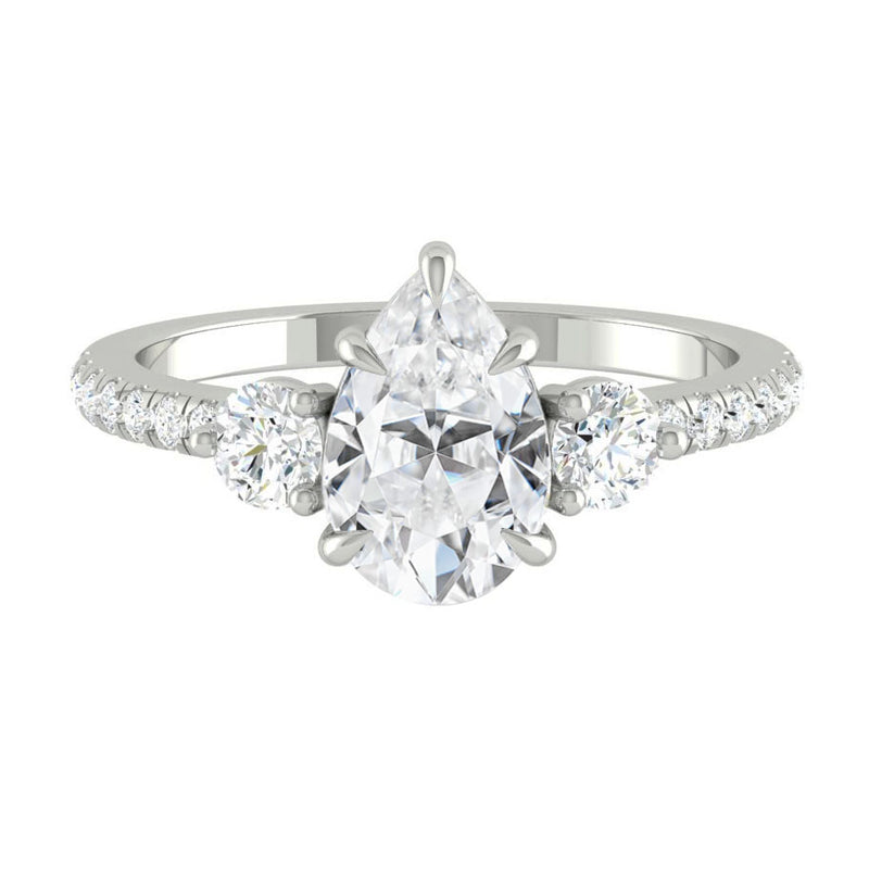 Lucce Siena Pavé Pear Diamond