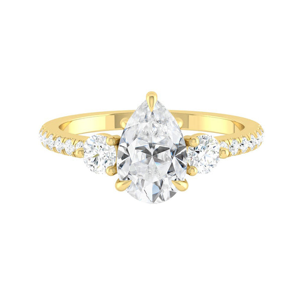 Lucce Siena Pavé Pear Moissanite
