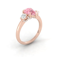 Load image into Gallery viewer, Pink Diamond Engagement Ring with Three Stone Design Philippines