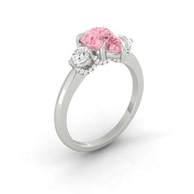Load image into Gallery viewer, Pink Diamond Engagement Ring with Three Stone Design Philippines