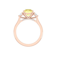 Load image into Gallery viewer, Lucce Sophia Cushion Sunburst Yellow Diamond