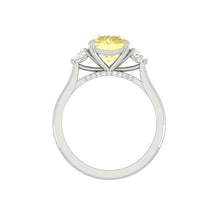 Load image into Gallery viewer, Lucce Sophia Cushion Sunburst Yellow Diamond