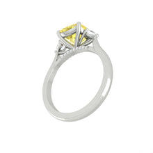 Load image into Gallery viewer, Lucce Sophia Cushion Sunburst Yellow Diamond