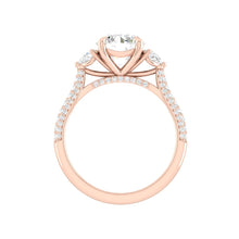 Load image into Gallery viewer, Lucce Sophia Pavé Trio Round Moissanite
