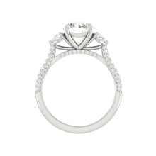Load image into Gallery viewer, Lucce Sophia Pavé Trio Round Moissanite