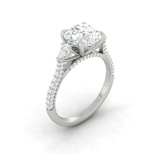 Load image into Gallery viewer, Lucce Sophia Pavé Trio Round Moissanite