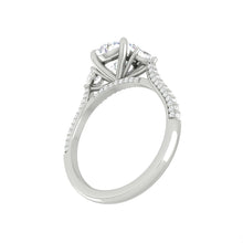 Load image into Gallery viewer, Lucce Sophia Pavé Trio Round Moissanite