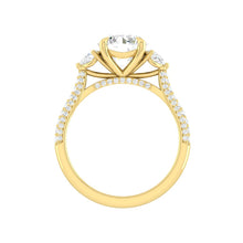 Load image into Gallery viewer, Lucce Sophia Pavé Trio Round Moissanite