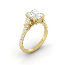 Load image into Gallery viewer, Lucce Sophia Pavé Trio Round Moissanite