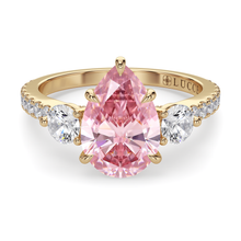 Load image into Gallery viewer, Lucce Sophia Siena Pavé Pear Rosé Pink Diamond