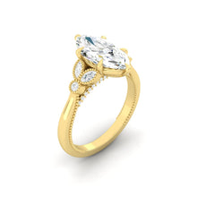 Load image into Gallery viewer, Lucce Stella Marquise Lab Diamond 1.28ct E VVS2 Ex IGI 18K Yellow Gold
