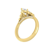 Load image into Gallery viewer, Marquise Diamond Engagement Rig with Marquise and Round cut and milgrain accent Band in Gold or Platinum, Manila, Philippines