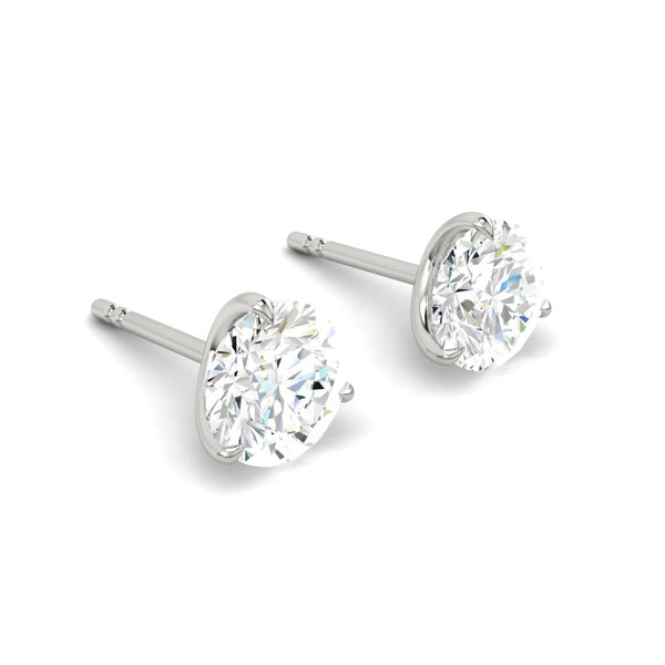 Lucce Jasmine Stud 2.00CTW SUPERNOVA Moissanite 14K White Gold